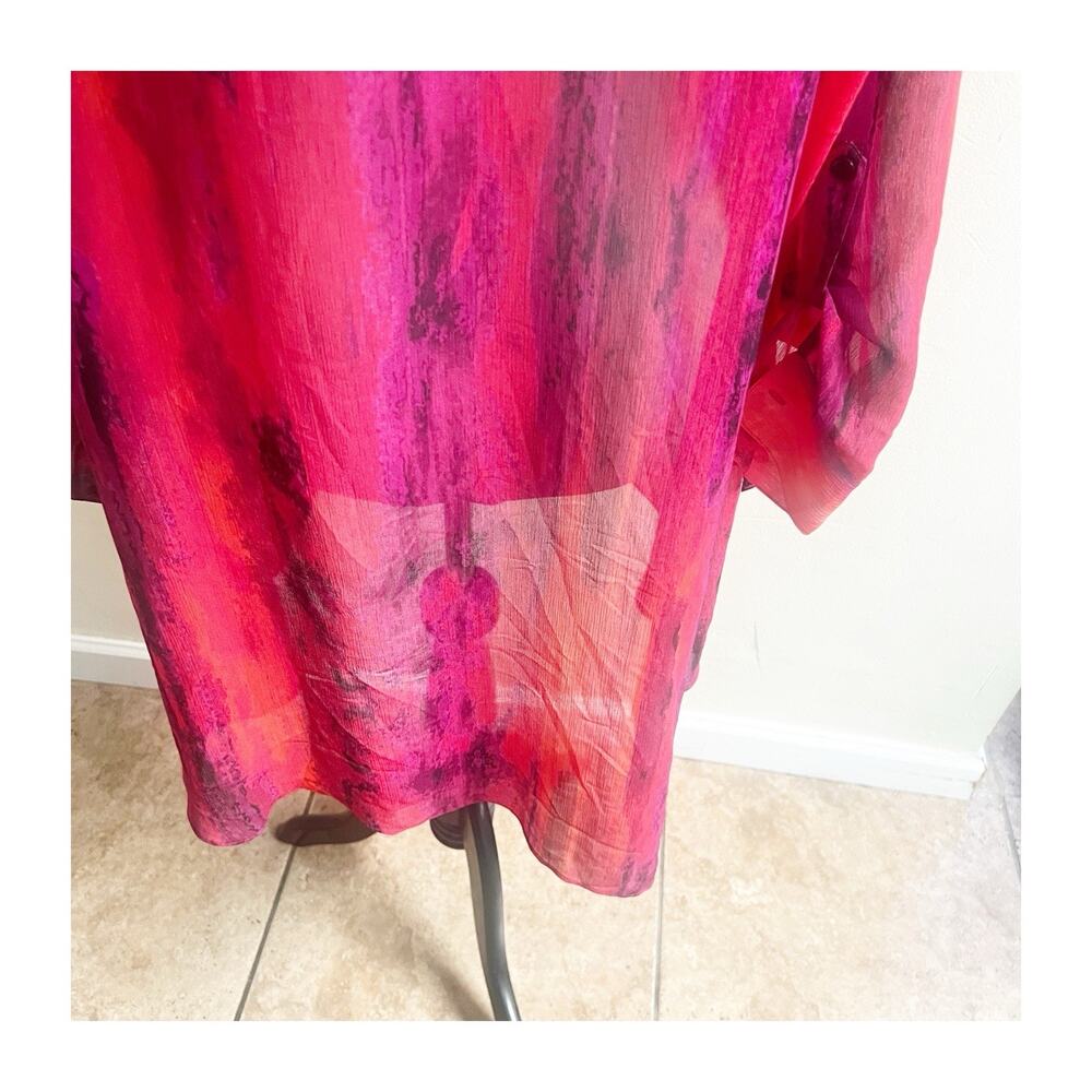 Catherine’s Women’s Sheer Asymmetrical Tunic Artsy Plus Size 14/16W Sequin Bead - Picture 11 of 11